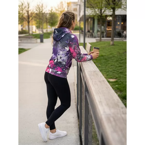  Premium cu hanorac funcțional pentru femei ALTISPORT VOJ/ALW055MI01 NEGRU -PINK 