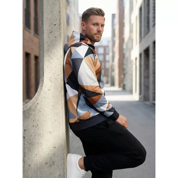  Premium cu hanorac funcțional pentru bărbați ALTISPORT VOJ/ALM007MI01 NEGRU -BROWN 