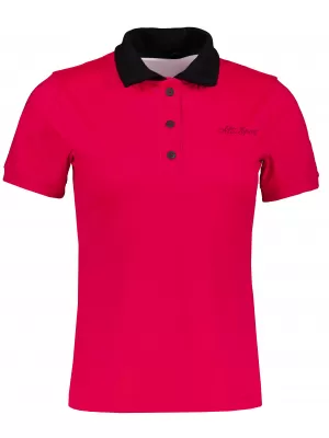 Tricou funcțional pentru femei cu guler premium ALTISPORT VOJ/ALW075TR05 ROȘU STRĂLUCITOR