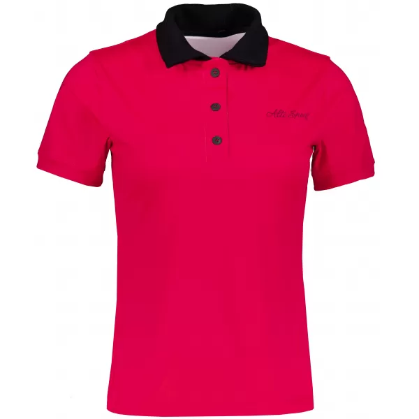  Tricou funcțional pentru femei cu guler premium ALTISPORT VOJ/ALW075TR05 ROȘU STRĂLUCITOR 