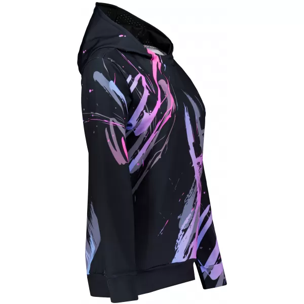  Premium cu hanorac funcțional pentru femei ALTISPORT VOJ/ALW074MI01 NEGRU -PINK 