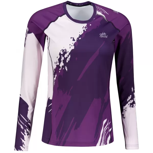  Tricou funcțional pentru femei cu mâneci lungi premium ALTISPORT VOJ/ALW081TR03 PURPURIU ÎNCHIS 