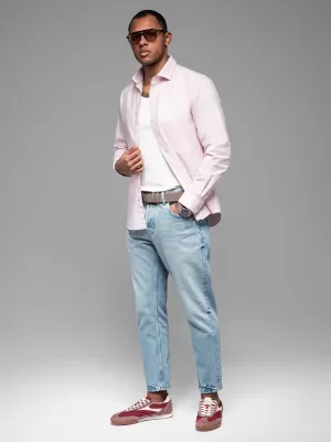 Cămaşă OMBRE OM-SHOS-0183 PIERSICĂ