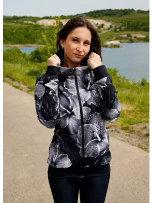 Panoul funcțional pentru femei pe Zip Premium ALTISPORT VOJ/ALW102MI02 ALB -NEGRU