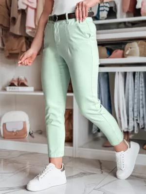 Pantalonii pentru doamne DSTREET TAIRONIK UY2541 VERDE DESCHIS