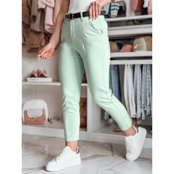  Pantalonii pentru doamne DSTREET TAIRONIK UY2541 VERDE DESCHIS 