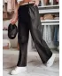 Pantalonii pentru doamne DSTREET MOBISKA UY2621 NEGRU