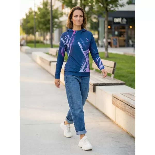  Premium cu hanorac funcțional pentru femei ALTISPORT VOJ/ALW074MI01 ALBASTRU-VIOLETĂ 