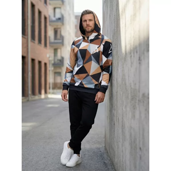  Premium cu hanorac funcțional pentru bărbați ALTISPORT VOJ/ALM007MI01 NEGRU -BROWN 