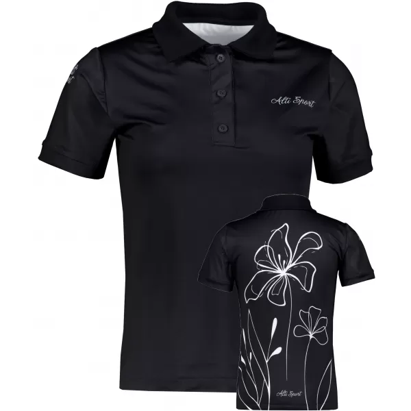  Tricou funcțional pentru femei cu guler premium ALTISPORT VOJ/ALW075TR05 NEGRU 