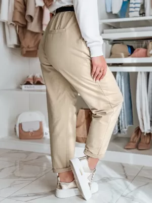 Pantalonii pentru doamne DSTREET TAILANDI UY2549 BEJ