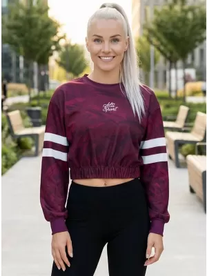 Premium cu hanorac decupat funcțional pentru femei ALTISPORT VOJ/ALW096MI08 BURGUNDIA