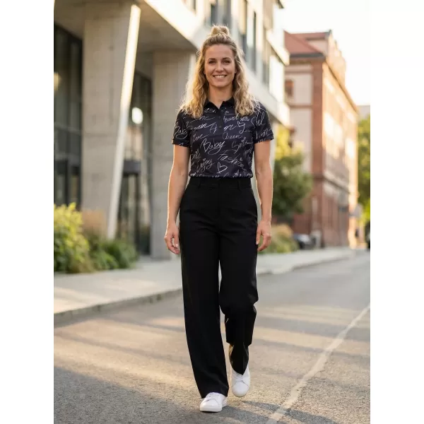  Tricou funcțional pentru femei cu guler premium ALTISPORT VOJ/ALW084TR05 NEGRU 