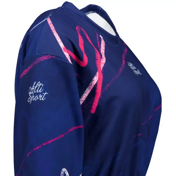  Premium cu hanorac decupat funcțional pentru femei ALTISPORT VOJ/ALW082MI08 ALBASTRU ÎNCHIS 