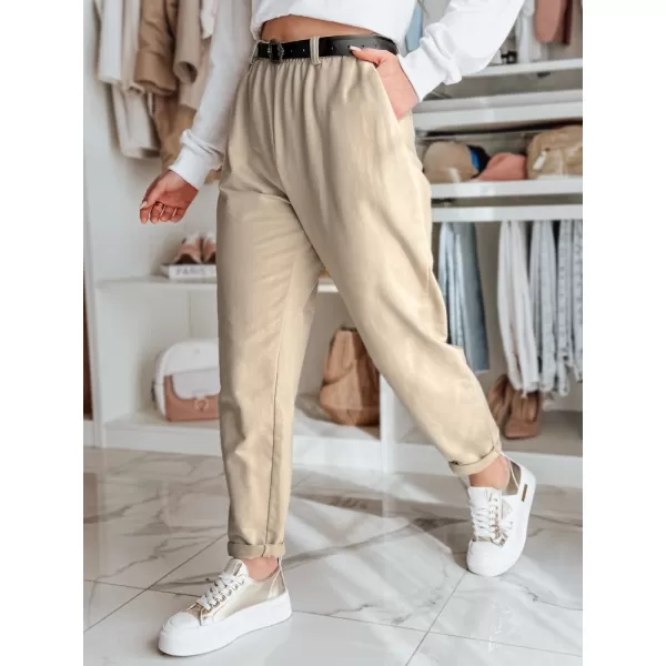  Pantalonii pentru doamne DSTREET TAILANDI UY2549 BEJ 