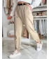 Pantalonii pentru doamne DSTREET TAILANDI UY2549 BEJ