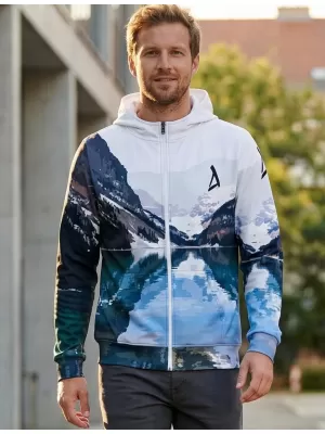 Panouri funcționale pentru bărbați pe Zip Premium ALTISPORT VOJ/ALM030MI02 MUNTE/VERDE