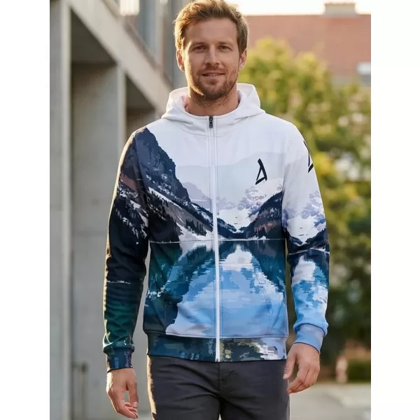  Panouri funcționale pentru bărbați pe Zip Premium ALTISPORT VOJ/ALM030MI02 MUNTE/VERDE 
