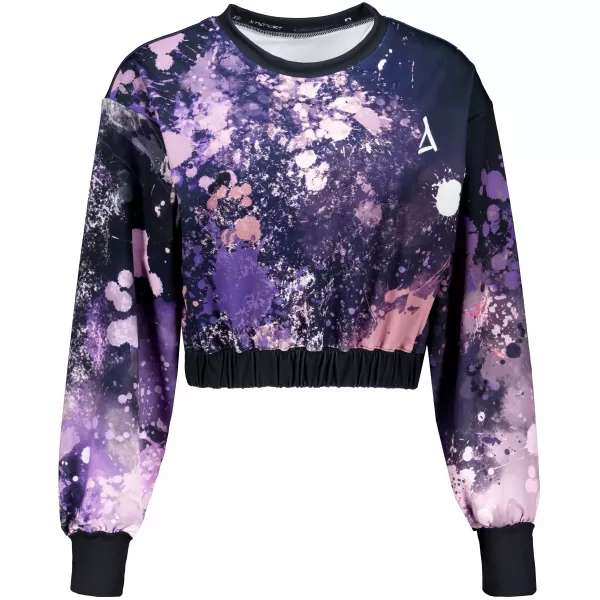  Premium cu hanorac decupat funcțional pentru femei ALTISPORT VOJ/ALW055MI08 NEGRU -VIOLET 