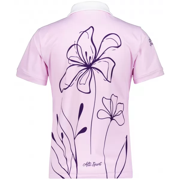  Tricou funcțional pentru femei cu guler premium ALTISPORT VOJ/ALW075TR05 ROZ UȘOR 