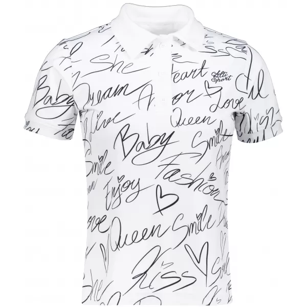  Tricou funcțional pentru femei cu guler premium ALTISPORT VOJ/ALW084TR05 ALB 