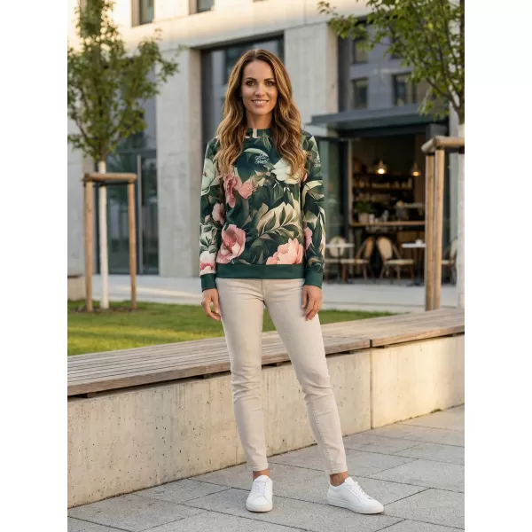  Premium cu hanorac funcțional pentru femei ALTISPORT VOJ/ALW097MI01 FLORI ROZ 