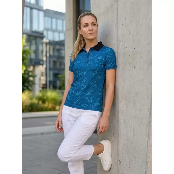  Tricou funcțional pentru femei cu guler premium ALTISPORT VOJ/ALW084TR05 ALBASTRU 