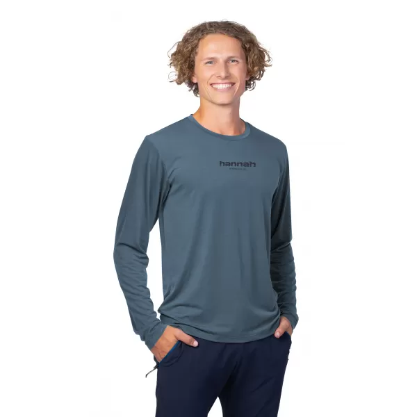  Tricou pentru bărbați cu mânecă lungă HANNAH BINE L/S ANTRACIT 