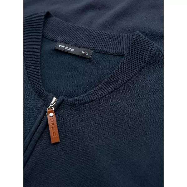  Pulover pentru bărbați OMBRE OM-SWZS-0124 ALBASTRU MARIN 