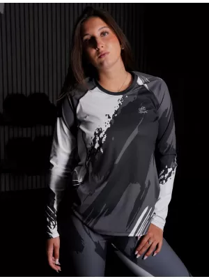 Tricou funcțional pentru femei cu mâneci lungi premium ALTISPORT VOJ/ALW081TR03 NEGRU