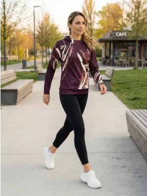 Premium cu hanorac funcțional pentru femei ALTISPORT VOJ/ALW074MI01 MINEREU