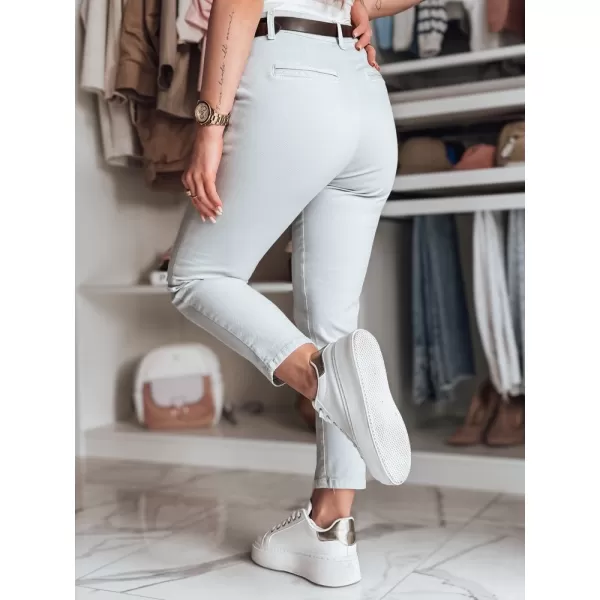  Pantalonii pentru doamne DSTREET TAIRONIK UY2538 GRI DESCHIS 