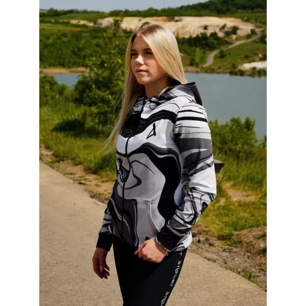  Panoul funcțional pentru femei pe Zip Premium ALTISPORT VOJ/ALW099MI02 ALB -NEGRU 