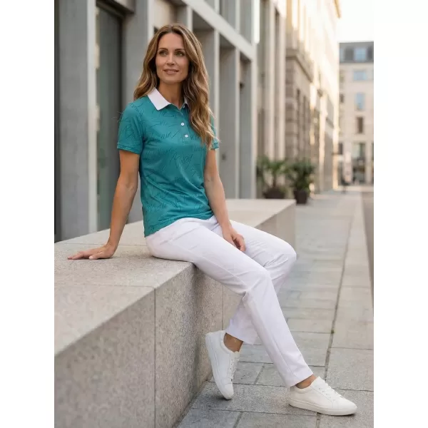  Tricou funcțional pentru femei cu guler premium ALTISPORT VOJ/ALW084TR05 VERDE 