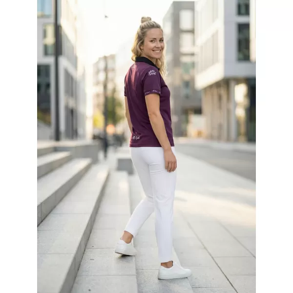  Tricou funcțional pentru femei cu guler premium ALTISPORT VOJ/ALW000TR05 VIOLET 