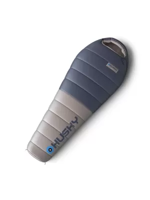 Pungă de dormit cu pene HUSKY DOPY -25°C ALBASTRU/GRI
