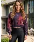 Premium cu hanorac decupat funcțional pentru femei ALTISPORT VOJ/ALW082MI08 VIOLET