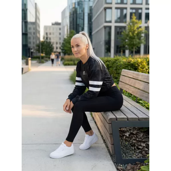  Premium cu hanorac decupat funcțional pentru femei ALTISPORT VOJ/ALW096MI08 NEGRU 