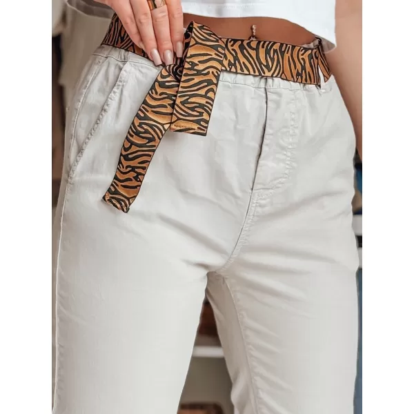  Pantalonii pentru doamne DSTREET MADELINA UY2623 BEJ 