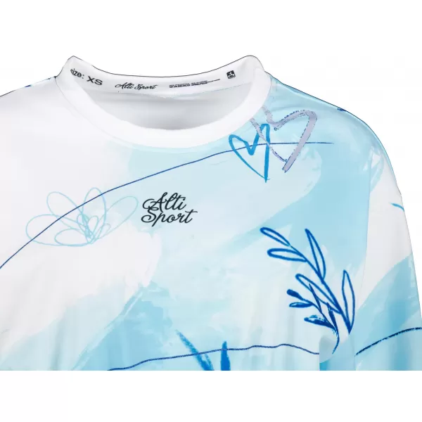  Premium cu hanorac decupat funcțional pentru femei ALTISPORT VOJ/ALW083MI08 ALB -BLUE 