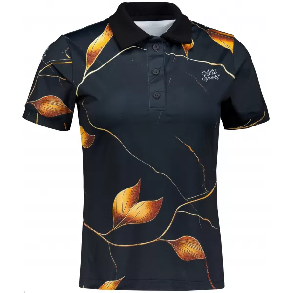 Tricou funcțional pentru femei cu guler premium ALTISPORT VOJ/ALW097TR05 FRUNZE DE AUR 