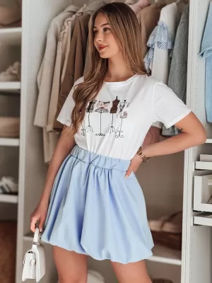 Fusta doamnelor DSTREET PUFFELLA CY0502 ALBASTRU DESCHIS