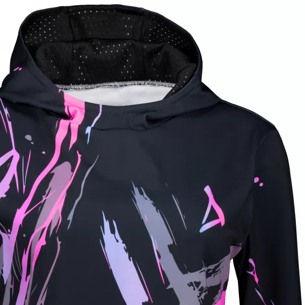  Premium cu hanorac funcțional pentru femei ALTISPORT VOJ/ALW074MI01 NEGRU -PINK 