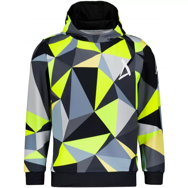  Premium cu hanorac funcțional pentru bărbați ALTISPORT VOJ/ALM007MI01 NEGRU/FLUO YELLOW 
