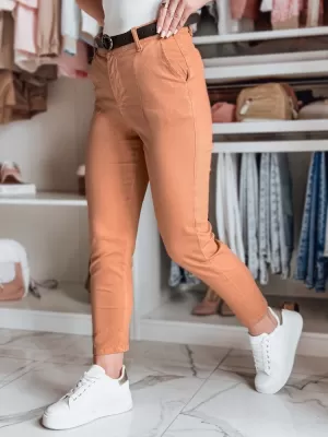 Pantalonii pentru doamne DSTREET TAIRONIK UY2543 PORTOCALE