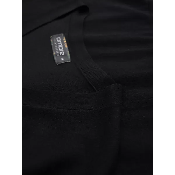  Cardigan masculin OMBRE OM-SWCD-0126 NEGRU 