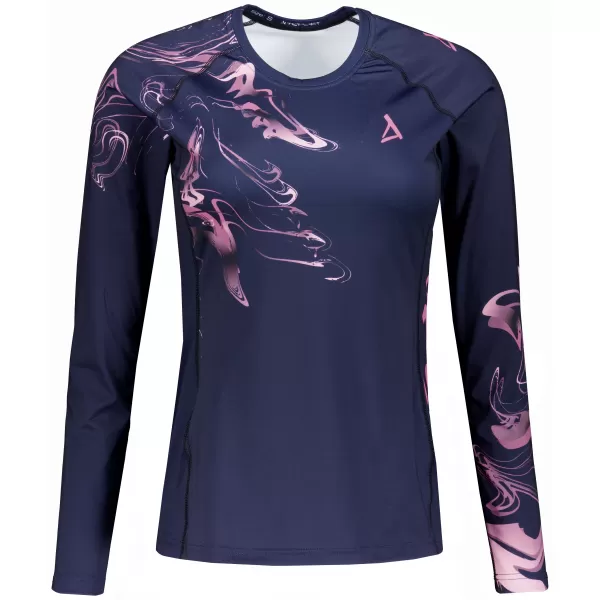  Tricou funcțional pentru femei cu mâneci lungi premium ALTISPORT VOJ/ALW064TR03 ALBASTRU -PINK 