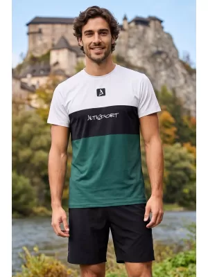 Funcțional t -thirt premium Plus ALTISPORT VOJ/ALM051TR02 ALB -GREEN