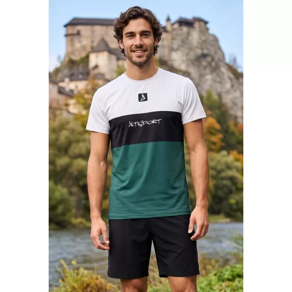  Funcțional t -thirt premium Plus ALTISPORT VOJ/ALM051TR02 ALB -GREEN 