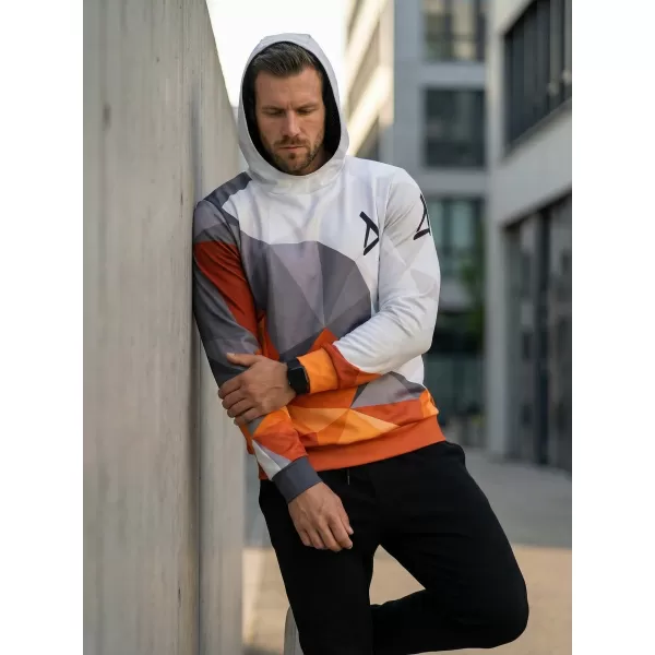  Premium cu hanorac funcțional pentru bărbați ALTISPORT VOJ/ALM007MI01 PORTOCALIU/GRI 